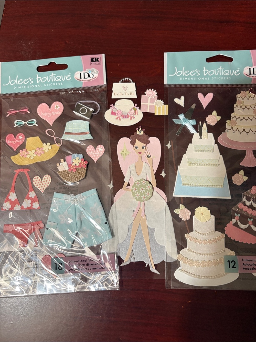 Jolee’s stickers: Bride-To-Be & Wedding/honeymoon Dimensional Stickers -